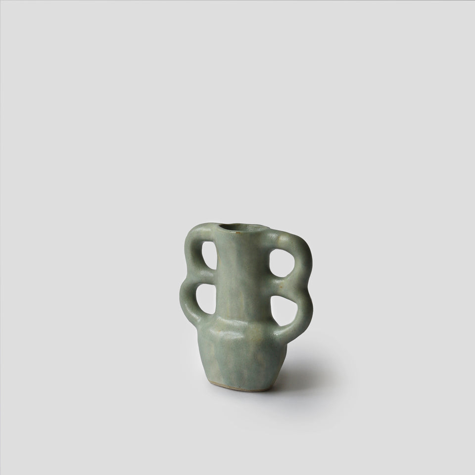 Mini Clover Vase - Celadon green