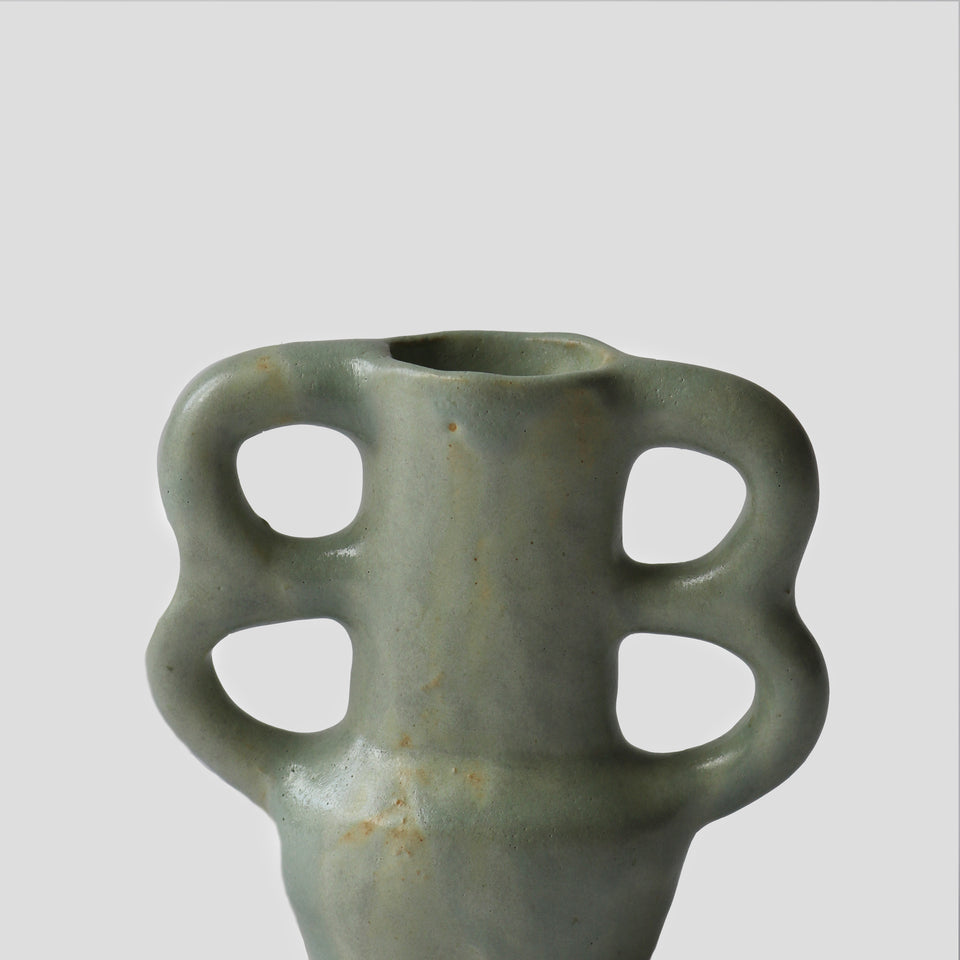 Mini Clover Vase - Celadon green