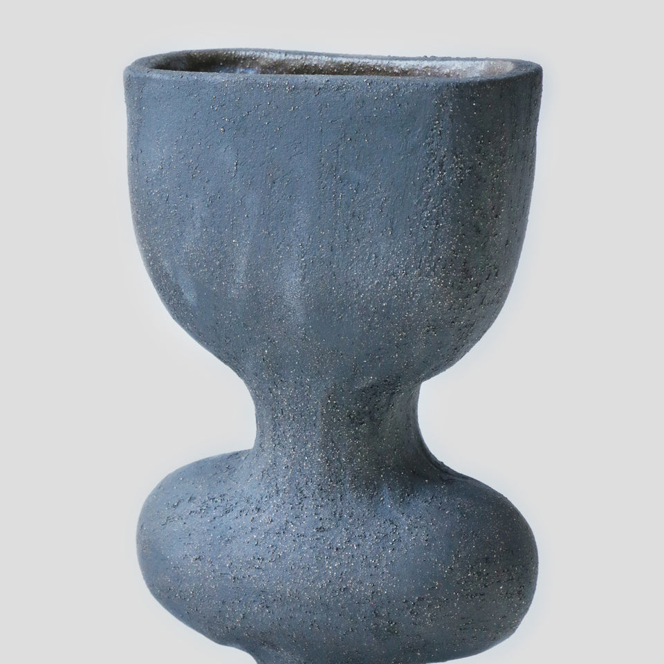 Grand Vase Haniwa Black II