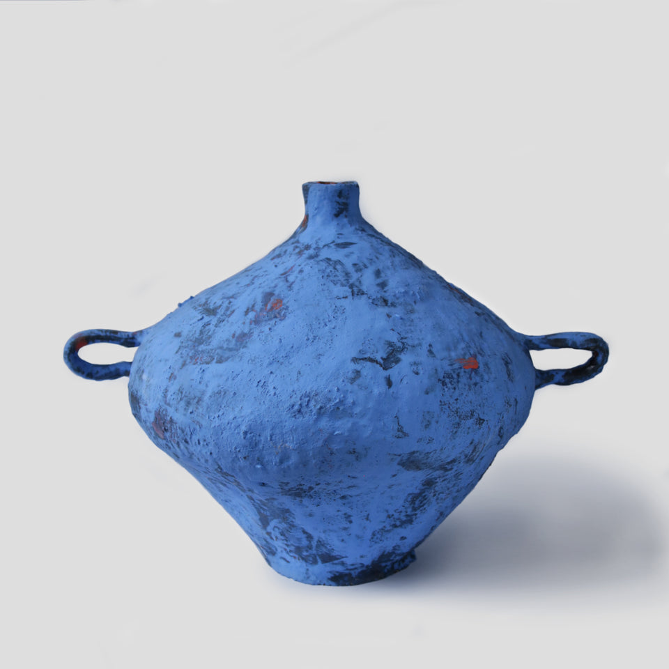 Large Vase Velvet Blue