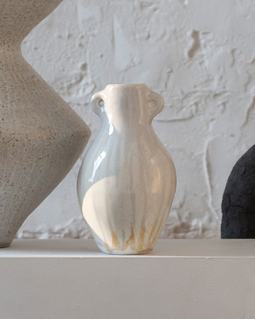 Medium Speckled white Vase