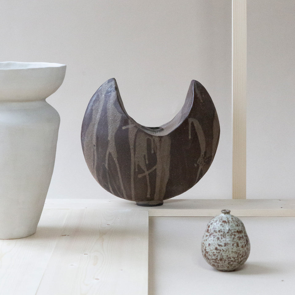 Large Crescent Moon Vase